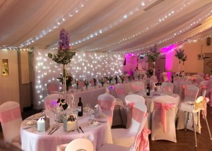 Grappenhall Wedding Function Room with Ceiling Drapes