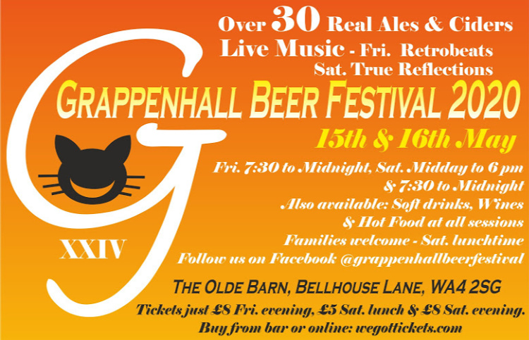Grappenhall Beer Festival Flyer 2020